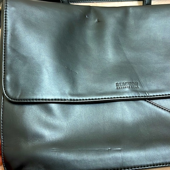 2pc Lot Laptop Bags Brown Leather & Faux Black Leather - Picture 4 of 9